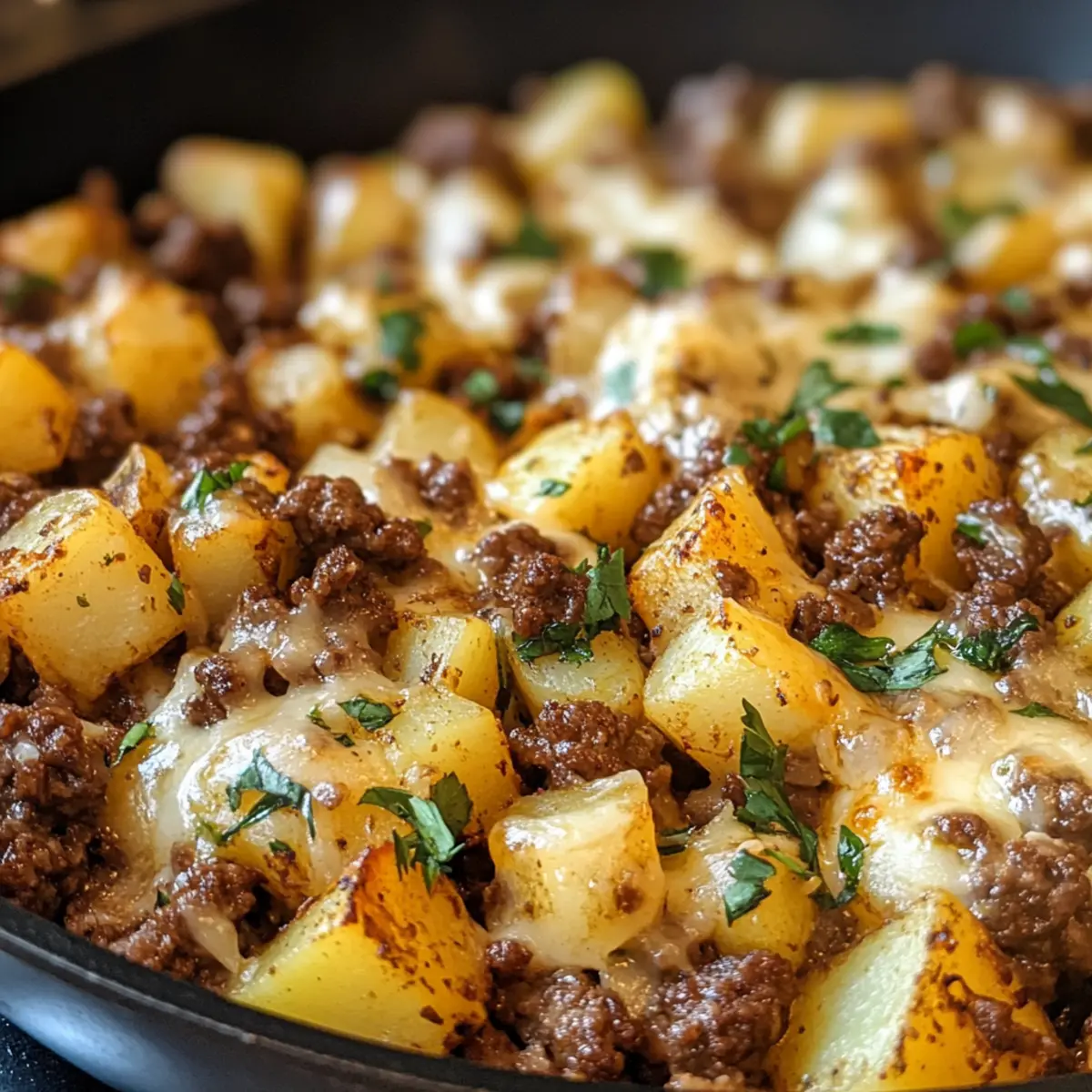 Mexican Ground Beef and Potato Skillet