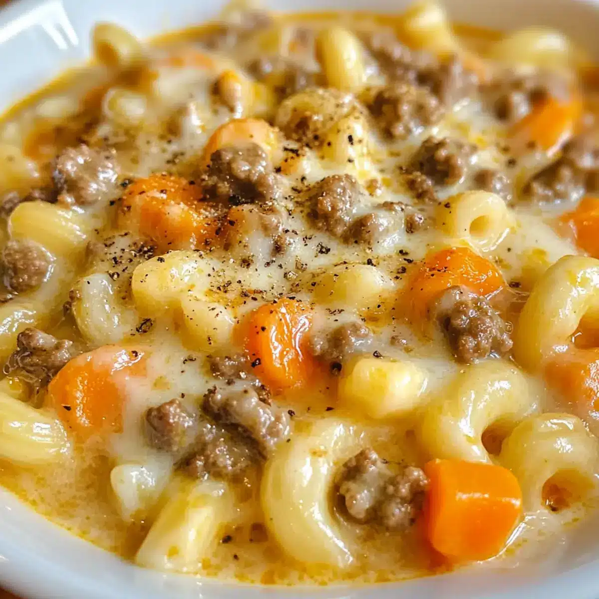 Cheeseburger Macaroni Soup: Creamy Comfort in Every Bowl