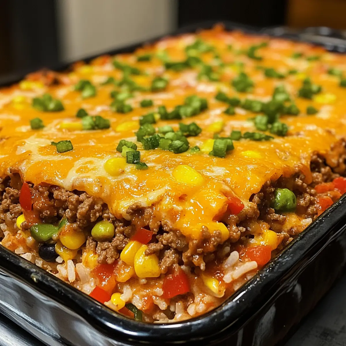 Beef Enchilada Casserole with Rice