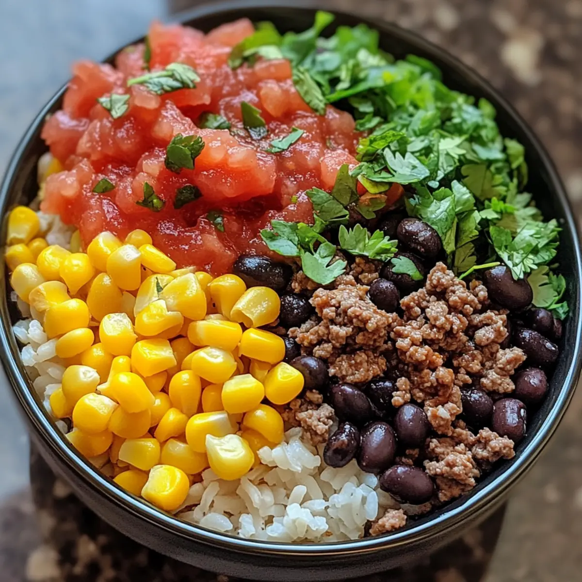 Quick & Hearty Ground Beef Burrito Bowl